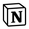 Notion logo for all-in-one workspace organization